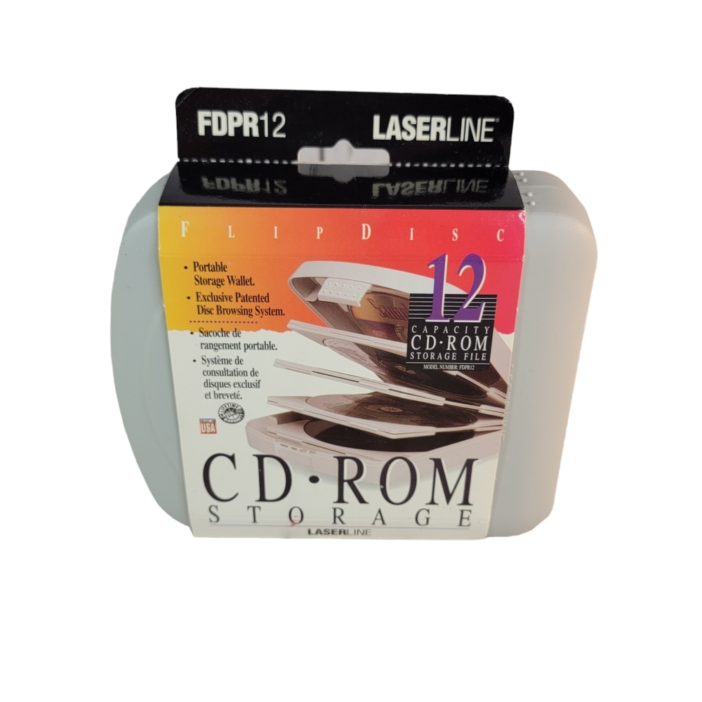 Lazerline CD-Rom Storage CD Organizer Case 12 Compact Disc Capacity NIP